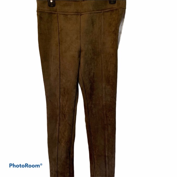 Andrew Marc Stretchy Brown Faux Suede 